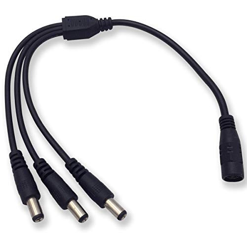 2pcs 1 Female to 3 Way Male 5.5x2.1mm DC Power Splitter Cable for CCTV Cameras LED Strip