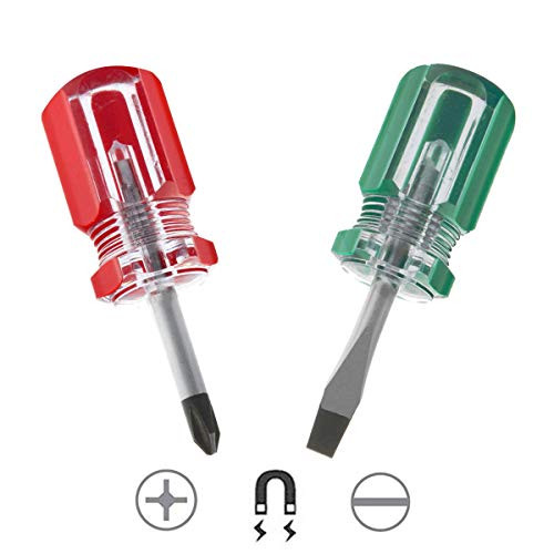 Buspoll Mini stubby screwdriver 2 piece set ?Phillips head screwdriver and flat head screwdriver