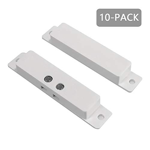 10 Sets Pack of Surface Mounted Alarm Magnetic Contacts Door Window Reed Switch Sensor with Double Side Tape