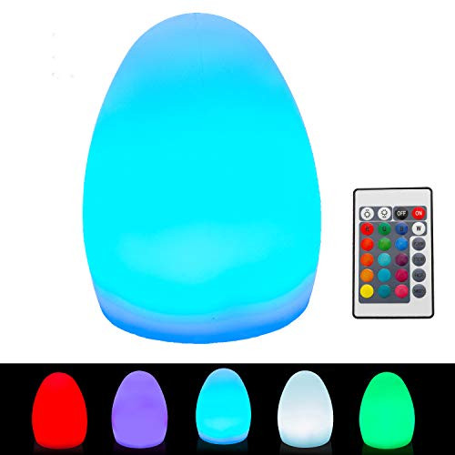 Topadorn LED Ball Night Light Mood Globe Lamp with Remote, 16 RGB Color Changing & 4 Modes Glowing Ball Light,Solar Powered Waterproof Ambient Light