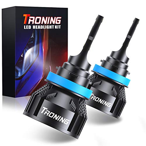 TRONING H11/H9/H8 Led Headlight Bulbs,60W 10000Lm Super Bright Conversion Kit 6000K White Waterproof