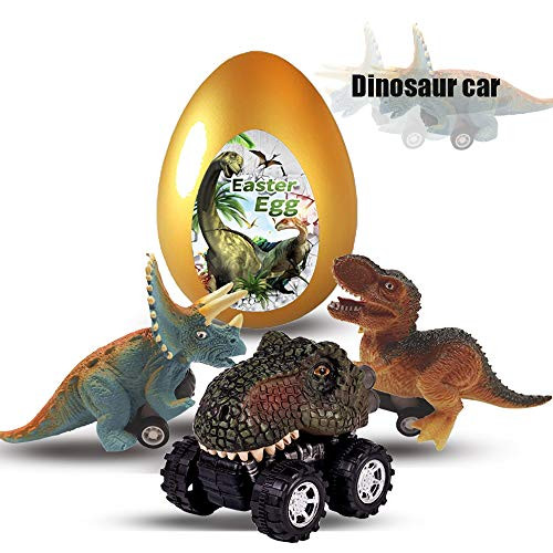 Large Surprise Eggs,3 Pack with Pull Back Dinosaur Cars Inside, Easter Eggs For Kids Easter Gifts Easter Basket Stuffers Large Surprise Eggs,3 Pack with Pull Back Dinosaur Cars Inside, Easter Eggs For Kids Easter Gifts Easter Basket Stuffers