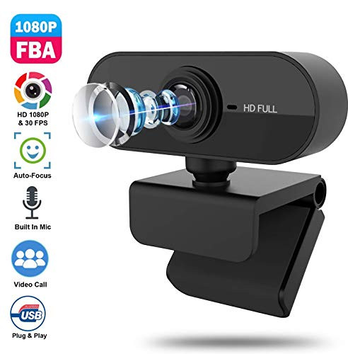 1080P Webcam, HD Webcams Streaming USB Web Camera - Pro Computer Camera for Video Calling, Recording, Conferencing, Skype, OBS, PC Laptop