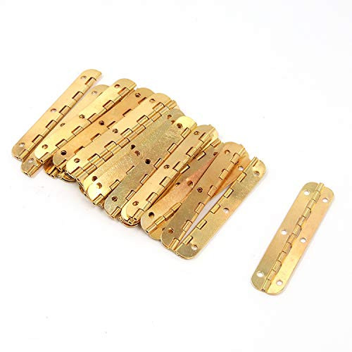 Tulead Golden Box Hinges Piano Hinges Replacement Butt Folding Hinge 2.56"x0.59" Jewelry Box Hinge Cabinet Closet Hinges 24PCS with Mounting Screws Tulead Golden Box Hinges Piano Hinges Replacement Butt Folding Hinge 2.56"x0.59" Jewelry Box Hinge Cabinet Closet Hinges 24PCS with Mounting Screws