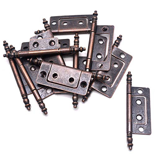 Tulead Non-Mortise Hinges Door Hinges Iron Butt Hinge Cabinet Hinges 3.26"x0.94" Brown Decorative Hinges Pack of 10 with Mounting Screws Tulead Non-Mortise Hinges Door Hinges Iron Butt Hinge Cabinet Hinges 3.26"x0.94" Brown Decorative Hinges Pack of 10 with Mounting Screws