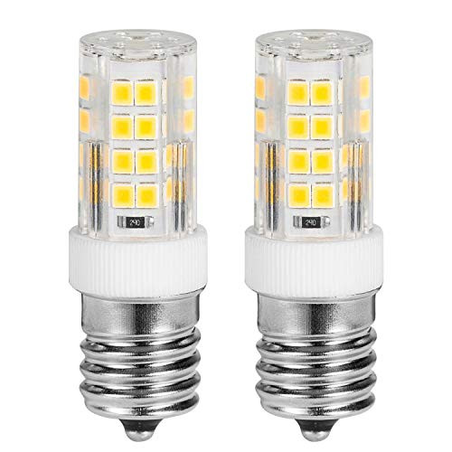 E17 LED Bulb 4W (40W Halogen Bulb Equivalent) Microwave Oven Light Bulb, 350LM, AC110-130V Non-Dimmable, E17 Base, Ceramic Body (Pack of 2) (Daylight White)