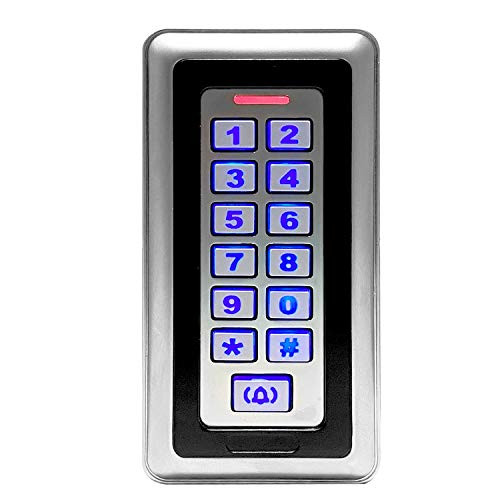 E-TECH Door Access Control System Stand-Alone Keypad and Proximity RFID 125Khz Card Reader Waterproof Wiegand 26-bit Security Up to 4000 Users