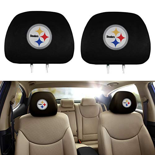 Fast & Furious for Pittsburgh Steelers Headrest Covers, 2 Pack Luxury Printed Car Truck SUV Van Headrest Covers for American NFL Pittsburgh Steelers