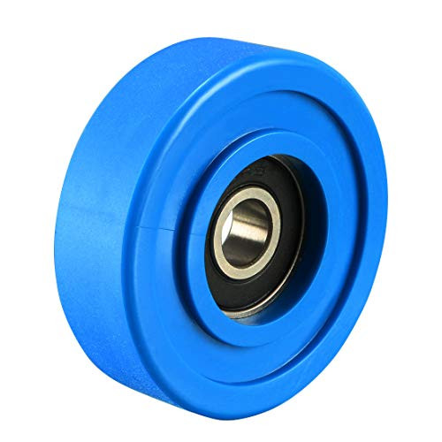uxcell 8x45x14mm Roller Idler Bearing Pulley Sliding Conveyor Wheel Blue