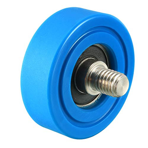 uxcell 2pcs 40x13x1mm Roller Idler Bearing Pulley Sliding Conveyor Wheel Threaded Rod M810 Blue