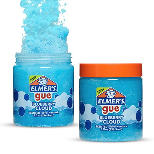 Elmer's GUE Pre Made Slime, Blueberry Cloud Slime, Scented, 2 Count