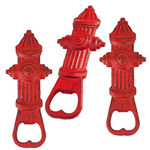 Design Toscano Fire Hydrant Cast Iron Bottle Opener, 5 Inch, Red