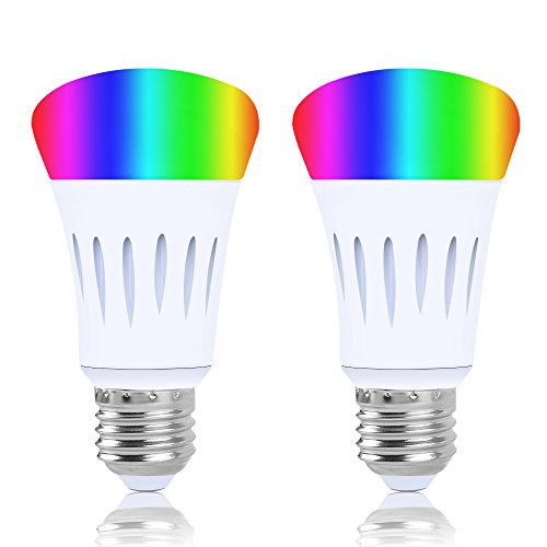 Smart Led Bulb, Work with Amazon Alexa and Google Assistant, Phone Control, Color Tunable 7W A19 Wi-Fi Smart Bulb, 60W Equivalent, 2 Pack Smart Led Bulb, Work with Amazon Alexa and Google Assistant, Phone Control, Color Tunable 7W A19 Wi-Fi Smart Bulb, 60W Equivalent, 2 Pack