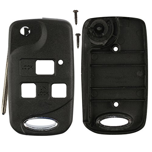 Discount Keyless Replacement Uncut Flip Short Key Shell Case Compatible with HYQ12BBT, HYQ1512V