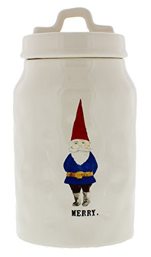 Rae Dunn Magenta MERRY Gnome Christmas Canister