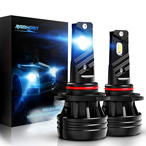 RAMHORN 9005 LED Headlight Bulbs,360 Degree Adjustable Beam 10000Lm 6500K Cool White CREE Chips HB3 Conversion Kit of 2