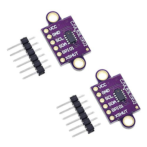 Onyehn 2pcs VL53L0X Time-of-Flight (ToF) Laser Ranging Sensor Breakout 940nm GY-VL53L0XV2 Laser Distance Module I2C IIC