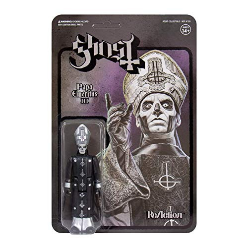 Super7 Papa Emeritus III Ghost Black Reaction Action Figure