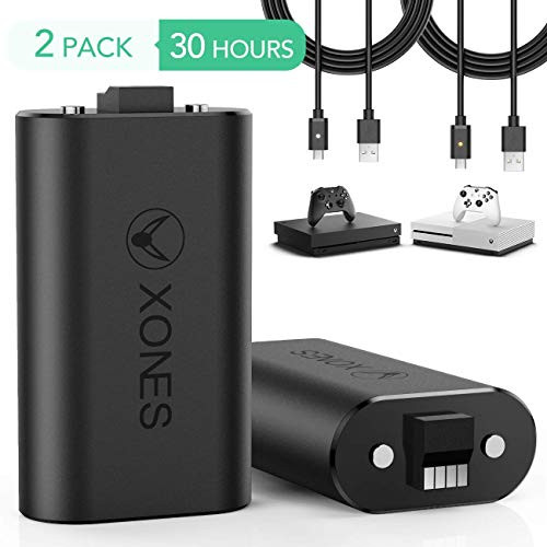 Rechargeable Battery Pack for Xbox One Controller 2Pack High-Speed Charging Time 1200mAh Lithium-ion Battery Replacement for Xbox One/Xbox Ones/Xbox X Wireless Controller