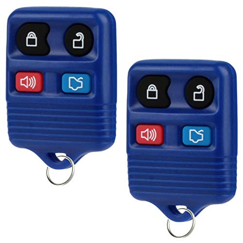 Key Fob fits 1998-2016 Ford Lincoln Mercury Mazda Keyless Entry Remote (Blue), Set of 2