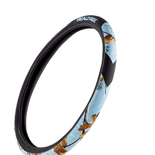 Realtree MicroBow & Bridger Steering Wheel Cover | Ice Blue/Realtree Xtra | Single
