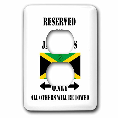 3dRose lsp_192473_6"Reserved For Jamaicans Only, All Others Will Be Towed 2 Plug Outlet Cover