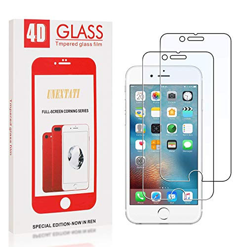 UNEXTATI Screen Protector for iPhone SE 2020 / iPhone 8 / iPhone 7, 2 Pack HD Clear Tempered Glass Film for iPhone SE 2020 / iPhone 8 / iPhone 7, Anti Scratch