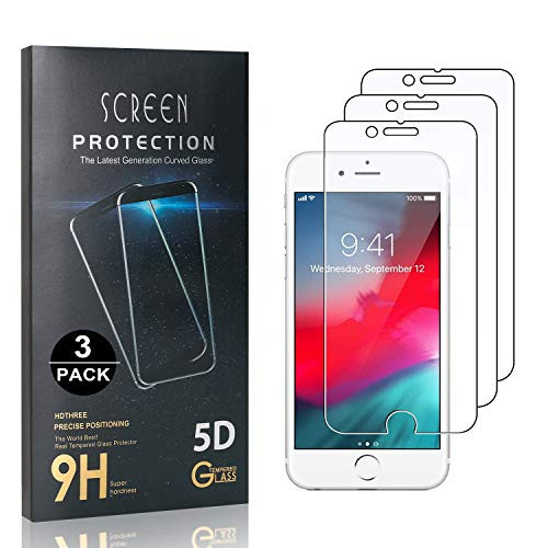 UNEXTATI 3 Pack Screen Protector Compatible with iPhone 7 Plus/iPhone 8 Plus, Anti Shatter Tempered Glass Screen Protector for iPhone 7 Plus/iPhone 8 Plus