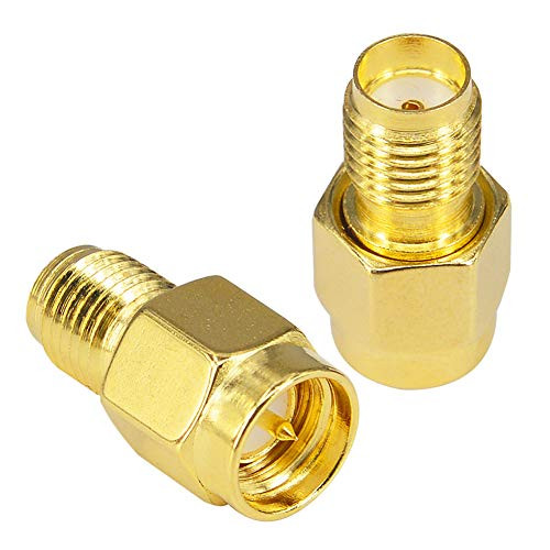 Nisaea RF Coax Connector SMA Male to SMA Female Adapter SMA Male Female Cable Connector for Radios WiFi Antenna Extension Cable 2PCS