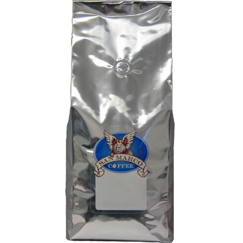 San Marco Coffee Decaffeinated Flavored Ground Coffee, Cinnamon Roll, 2 Pound