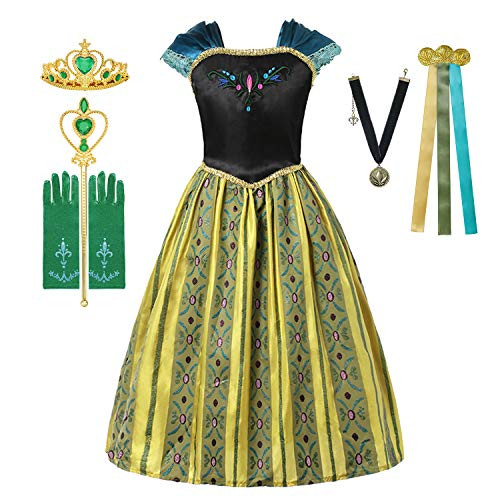 Little Girls Princess Costume Green Dress Up for Halloween Party (Green, 11-12 Years) Little Girls Princess Costume Green Dress Up for Halloween Party (Green, 11-12 Years)
