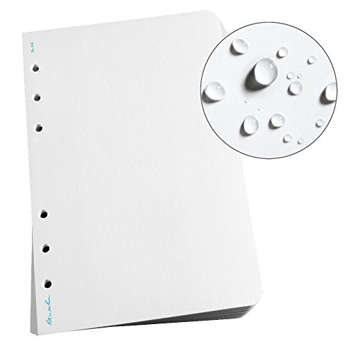 Rite In The Rain Weatherproof Loose Leaf Paper, 4.625" x 7", 32# White, Blank Pattern, 100 Sheet Pack (No. 395)