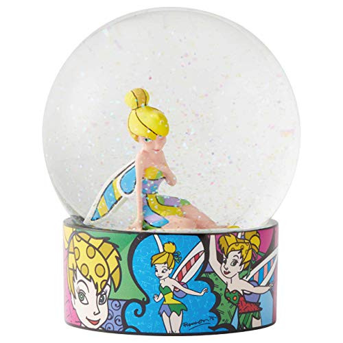 Enesco Disney by Britto Peter Pan Tinker Bell Waterglobe Waterball, 5.12 Inch, Multicolor