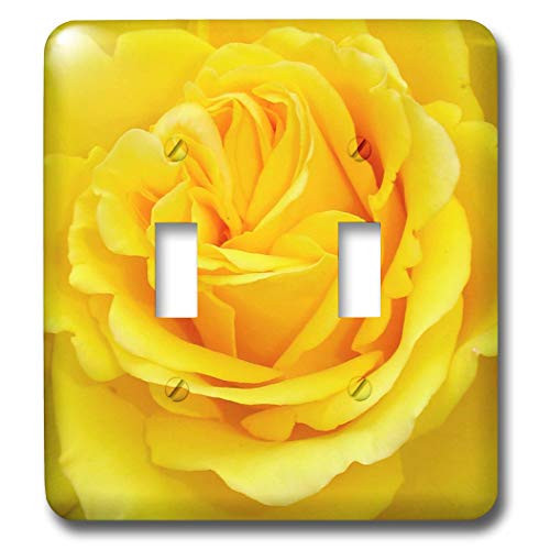 3dRose LLC lsp_21383_2 Rose Yellow Double Toggle Switch