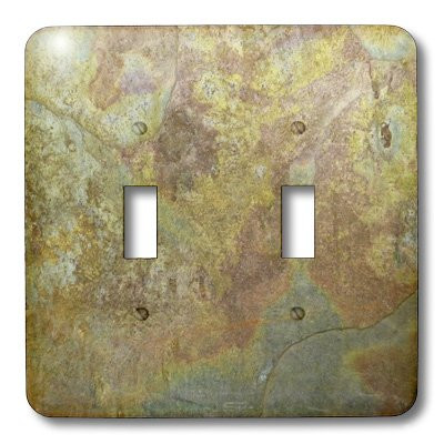 3dRose lsp_53298_2 Rough Stone in Red Gray Soft Yellow Double Toggle Switch