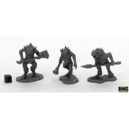 Reaper Miniatures Troglodytes (3) #44046 Bones Black Unpainted Plastic Figure