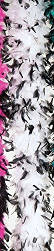 70g White/Black Feather Boa Costume Accessory