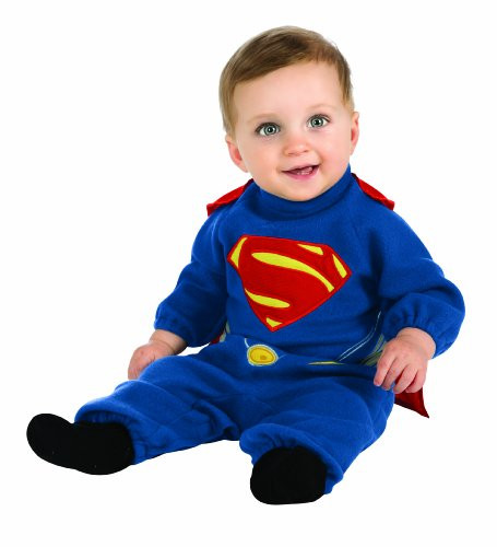 Rubie's Costume Man Of Steel Superman Romper, Blue/Red, 6-12 Months