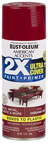 Rust-Oleum 327877 American Accents Spray Paint, 12 oz, Gloss Colonial Red
