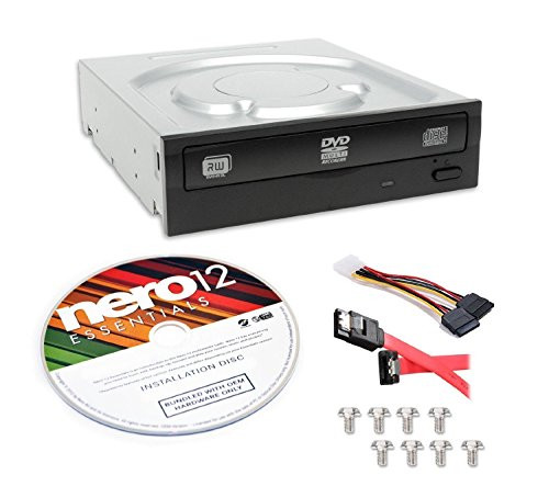 Lite-On Super AllWrite IHAS124-04-KIT 24X DVD+/-RW Dual Layer Burner + Nero 12 Essentials Burning Software + Sata Cable Kit