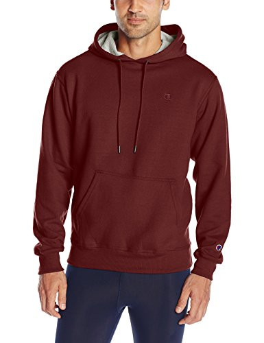 Champion Men's Powerblend Pullover Hoodie, Maroon, Large