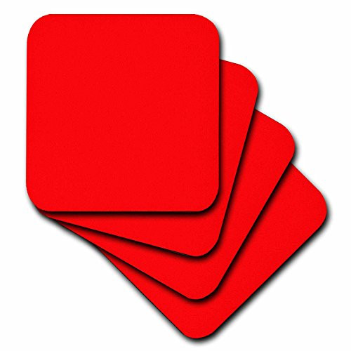3dRose cst_30677_4 Scarlet Red-Ceramic Tile Coasters, Set of 8