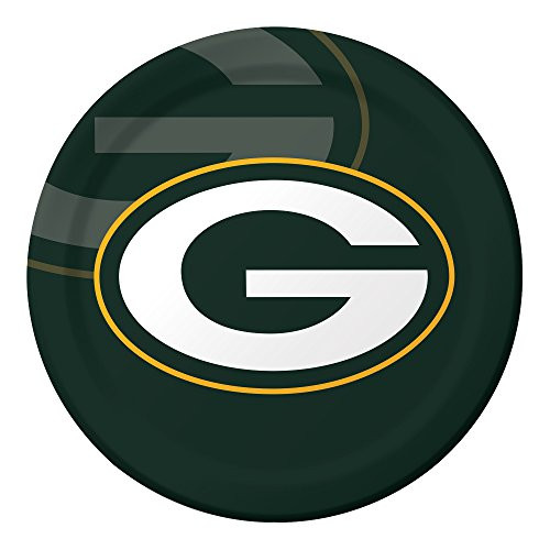 Creative Converting Officially Licensed NFL Dinner Paper Plates, 96-Count, Green Bay Packers - 429512 Creative Converting Officially Licensed NFL Dinner Paper Plates, 96-Count, Green Bay Packers - 429512