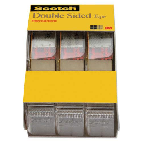 Scotch 665 Double-Sided Office Tape in Hand Dispenser, 1/2" x 250", 3/Pack Scotch 665 Double-Sided Office Tape in Hand Dispenser, 1/2" x 250", 3/Pack