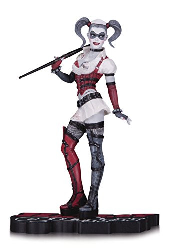 DC Collectibles Harley Quinn Arkham Asylum Statue, Red/White/Black