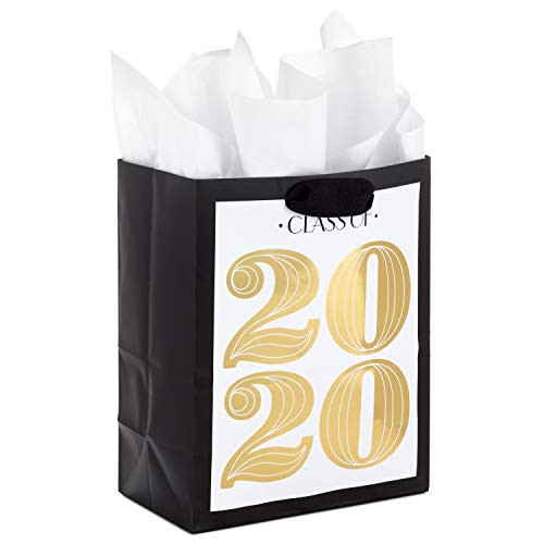 Hallmark 9" Medium Class of 2020 Graduation Gift Bag with Tissue Paper (Gold and Black) Hallmark 9" Medium Class of 2020 Graduation Gift Bag with Tissue Paper (Gold and Black)