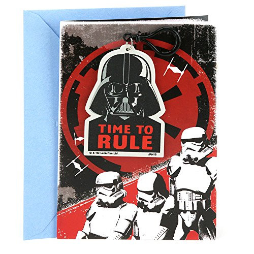 Hallmark Star Wars Birthday Card (Darth Vader Backpack Clip)