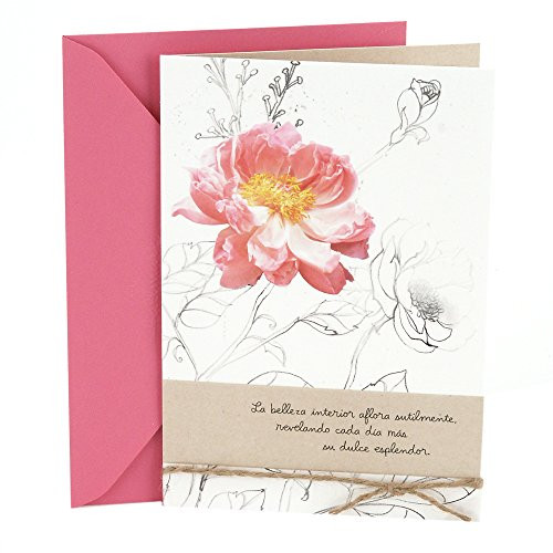 Hallmark Vida Spanish Birthday Card (Pink Flower) Hallmark Vida Spanish Birthday Card (Pink Flower)