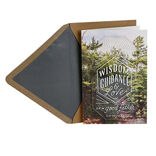 Hallmark Signature Father's Day Card for Dad (Forest Scene, Wisdom Guidance and Love Plaque)