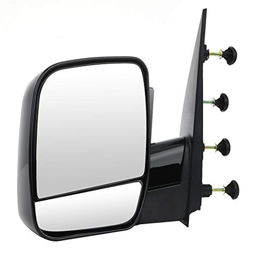 ROADFAR Towing Mirror Left Side Tow Mirror Fit Compatible with 02-08 Ford E150 E250 E350 E450 E550 Van Econoline Super Duty Manual Folding Manual Adjustment 128-00818L Replacement Mirror
